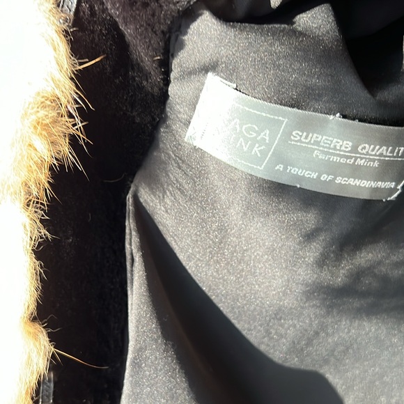 SABLE NEW luxury, top quality black sheared SAGA Mink with Golden Sable Tuxedo - Picture 3 of 7